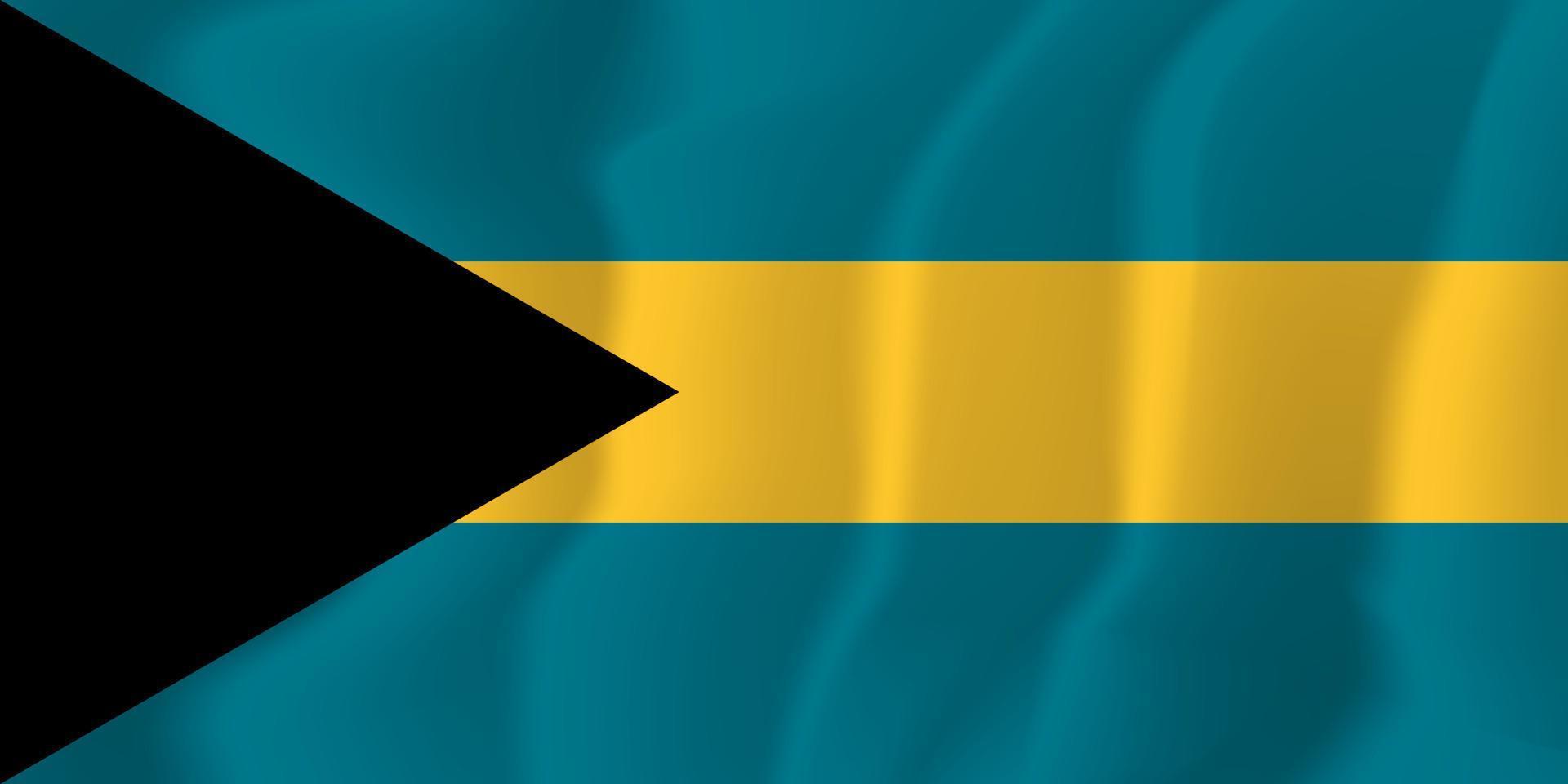 illustration de fond de brandir le drapeau national des bahamas vecteur