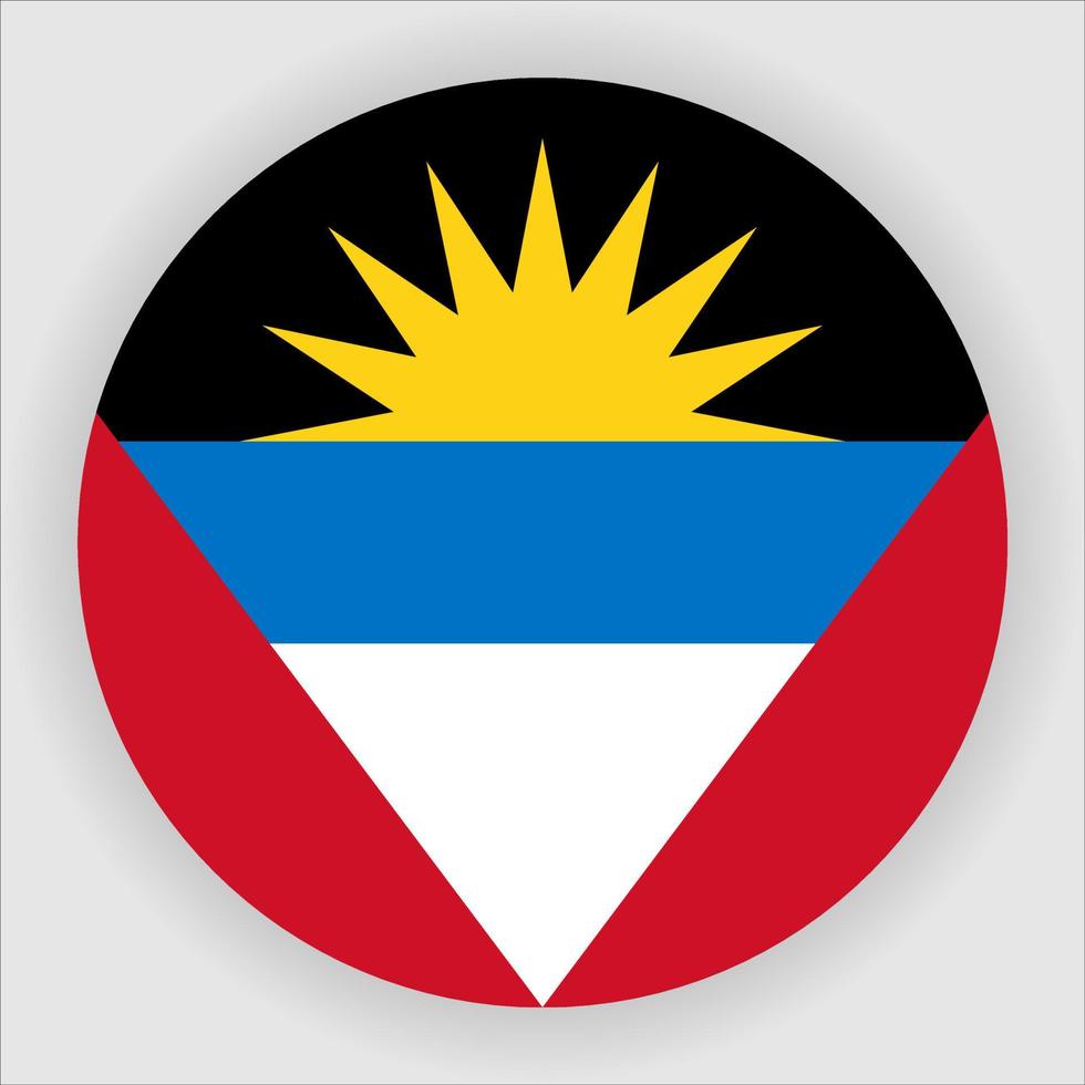 antigua-et-barbuda, plat, arrondi, national, drapeau, icône, vecteur