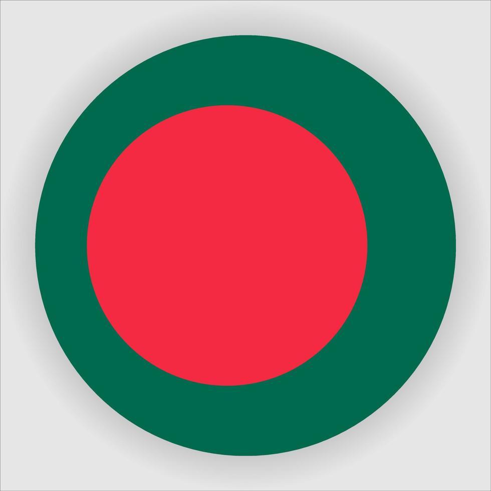 bangladesh plat arrondi drapeau national icône vecteur