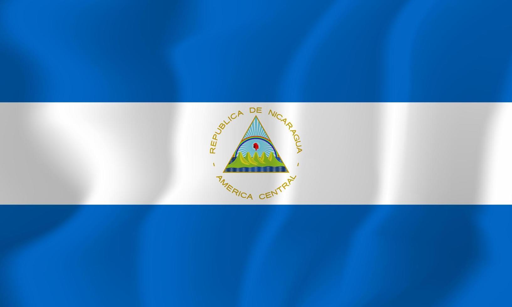 illustration de fond de brandir le drapeau national du nicaragua vecteur