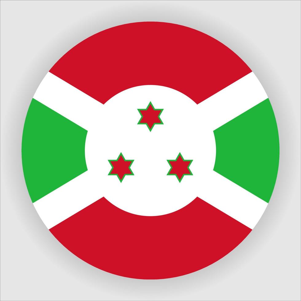 vecteur d'icône de drapeau national arrondi plat burundi