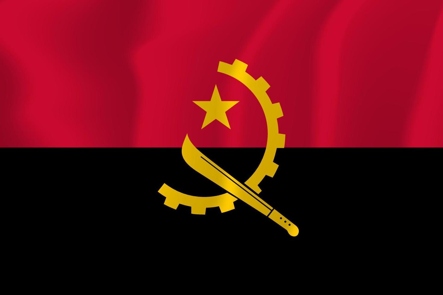 illustration d'arrière-plan de brandir le drapeau national de l'angola vecteur