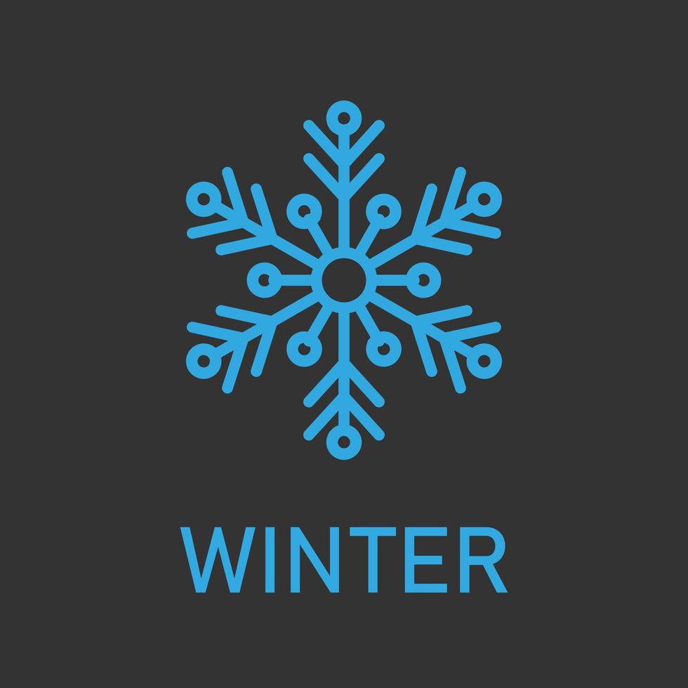 hiver - vecteur d'icône de saison