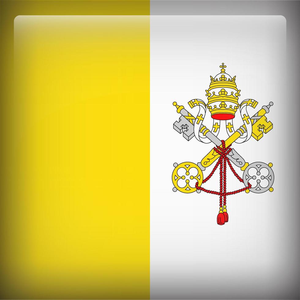 drapeau national de la place de la cité du vatican vecteur