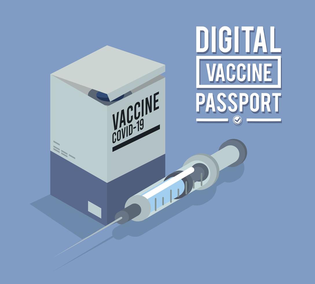 boîte de vaccins et seringue vecteur