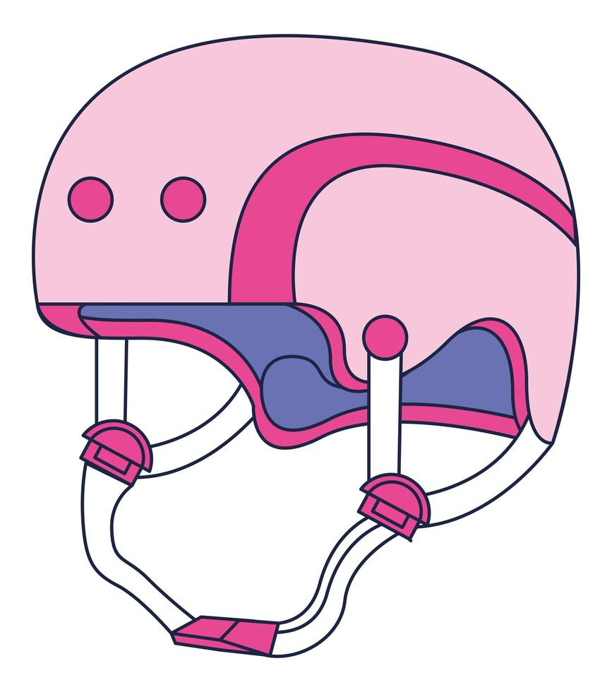 casque de skate rose vecteur