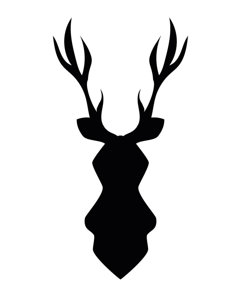 cerf, animal sauvage, silhouette vecteur