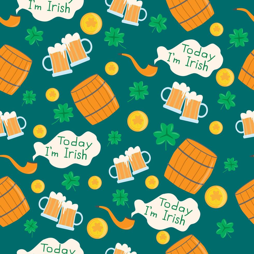 modèle sans couture pour st patrics day vector illustration plate