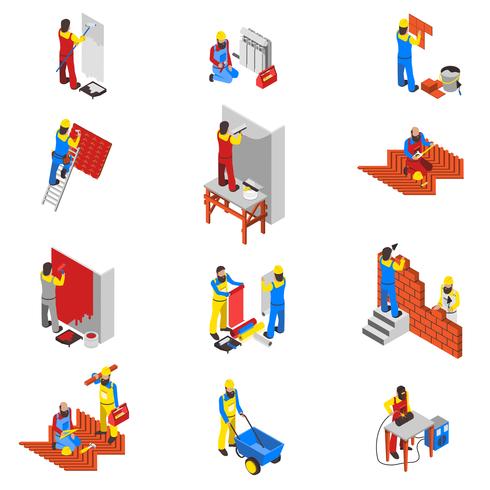 Builder Icons Set vecteur