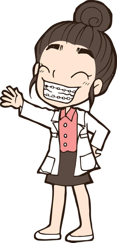 femme médecin vecteur de dessin animé clipart