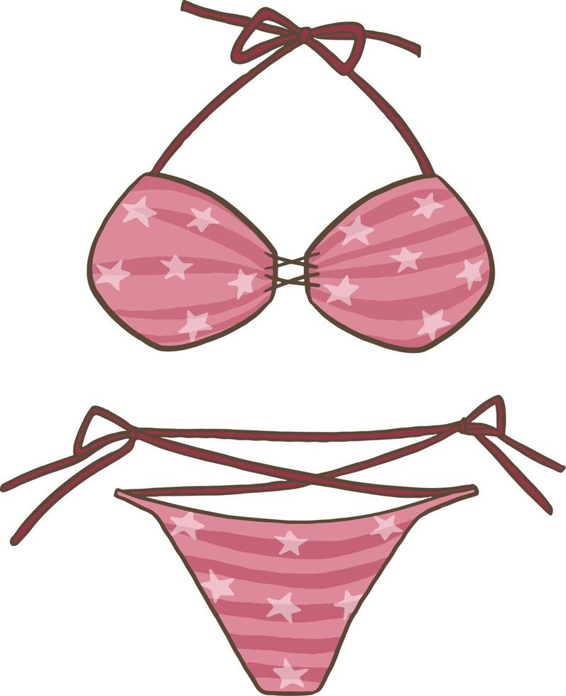 soutiens-gorge bikini vecteur dessin animé clipart kawaii illustrateur oeuvre