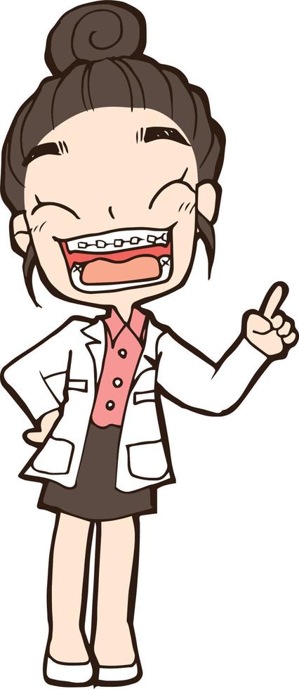 femme médecin vecteur de dessin animé clipart