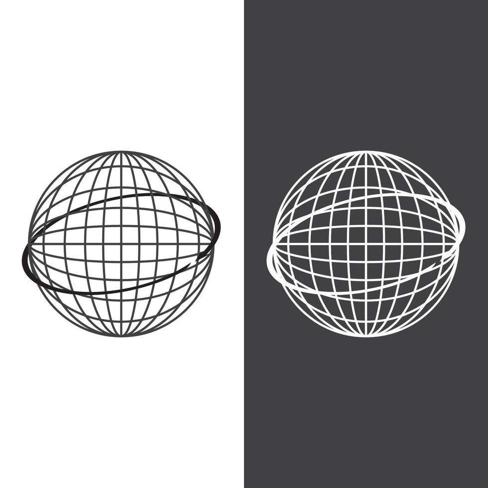 modèle de conception de vecteur de logo de globe