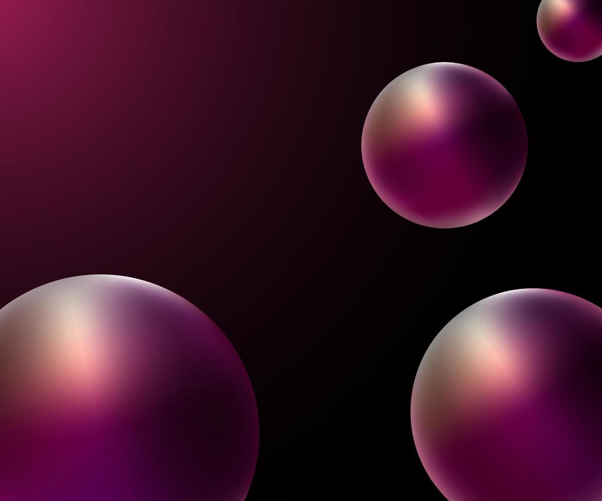 abstrait violet perle sphère lumière cosmique moderne fond papier peint illustration page de destination carte toile de fond vecteur