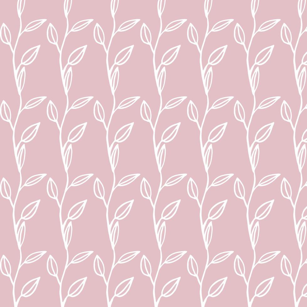 modèle sans couture avec des feuilles à base de plantes botanique illustration vectorielle fond graphique fond d'écran design élégant imprimé floral tissu textile papier scrapbook vecteur