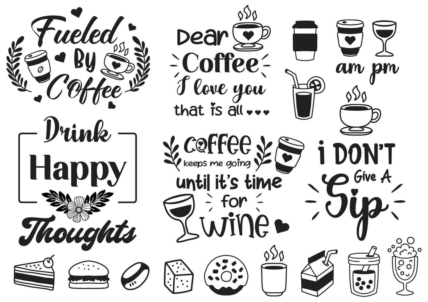 vecteur d'illustration de citation de café pour la bannière