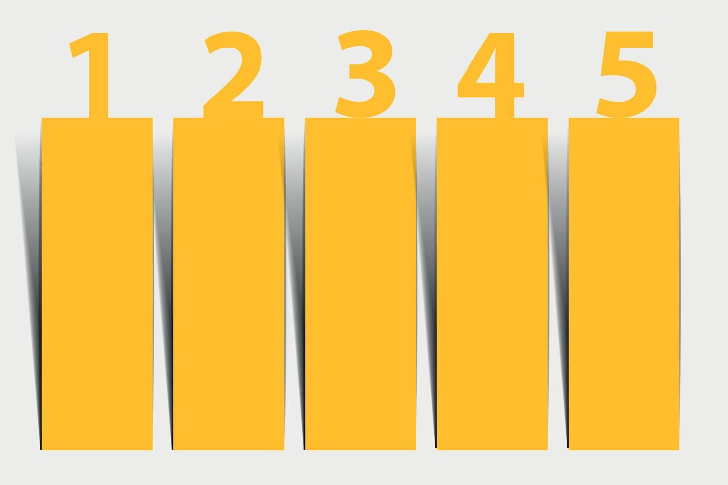 un deux trois quatre cinq - icônes de progression vectorielles vecteur