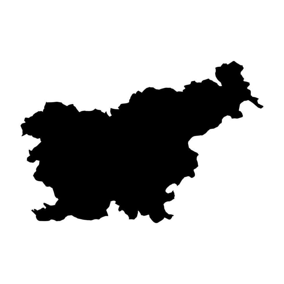 Carte de la Slovénie sur fond blanc vecteur