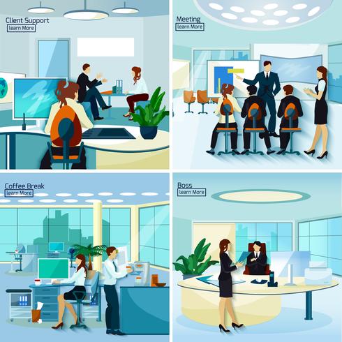 Office People 2x2 Design Concept vecteur