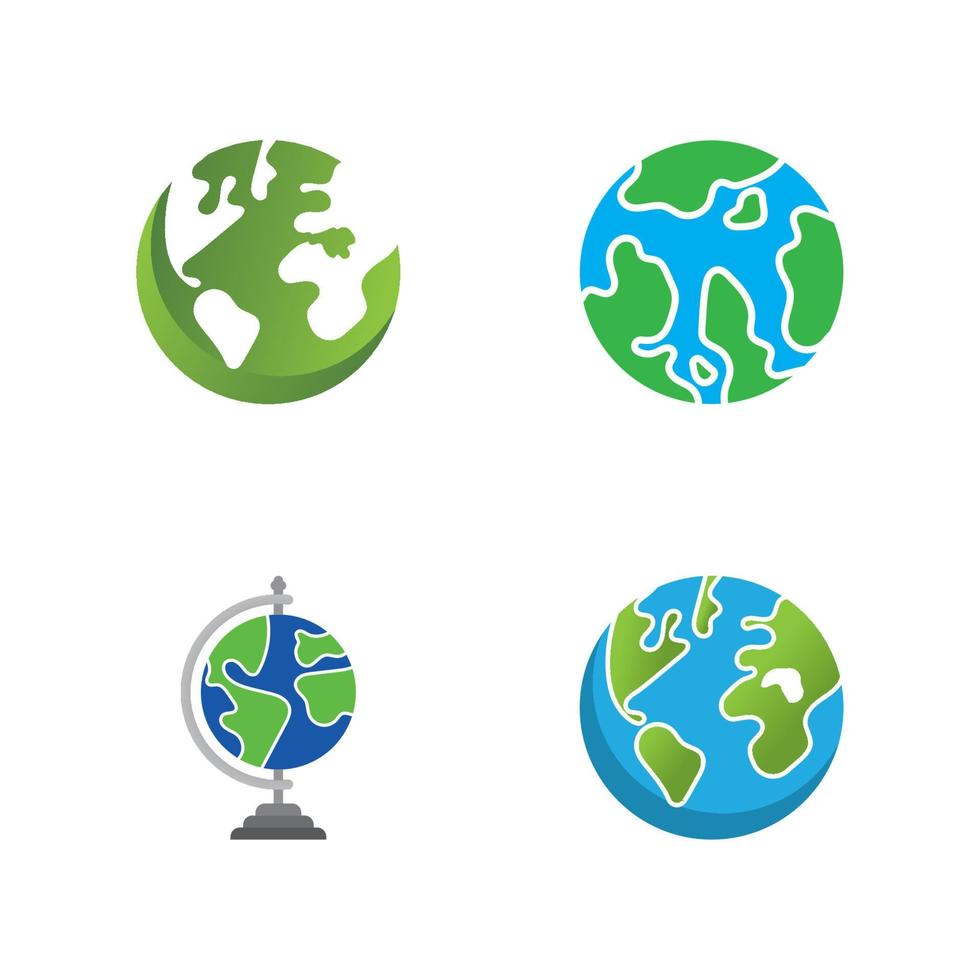 modèle de conception de vecteur de logo de globe