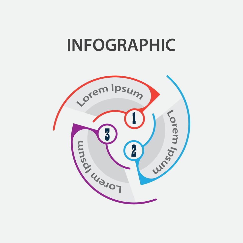 conception moderne d'éléments de modèle graphique d'informations icônes de bannières numérotées et 3 étapes vecteur