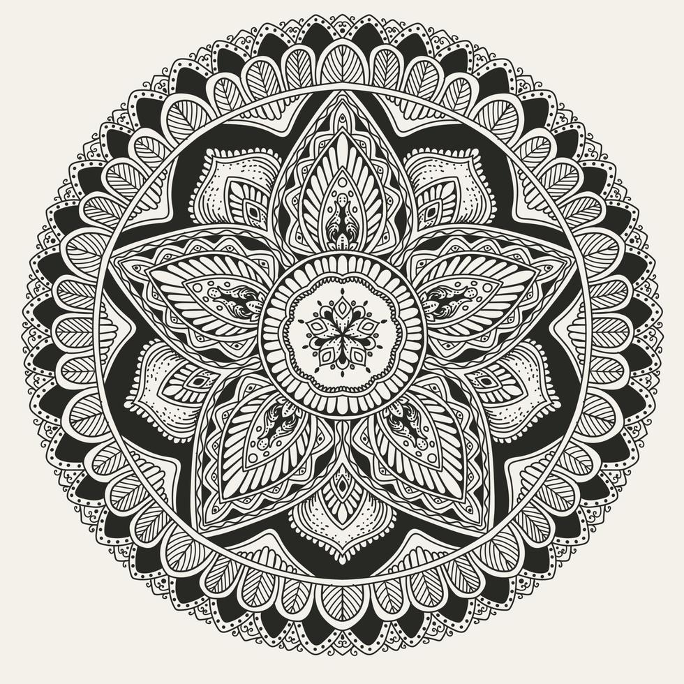 motif de mandala cercle élégant sur fond blanc vecteur