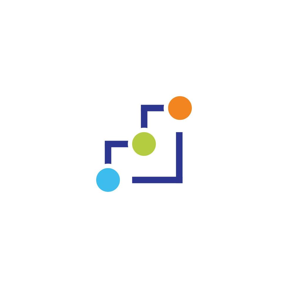 Icône d'escalier avec illustration vectorielle de conception de logo en forme de point vecteur