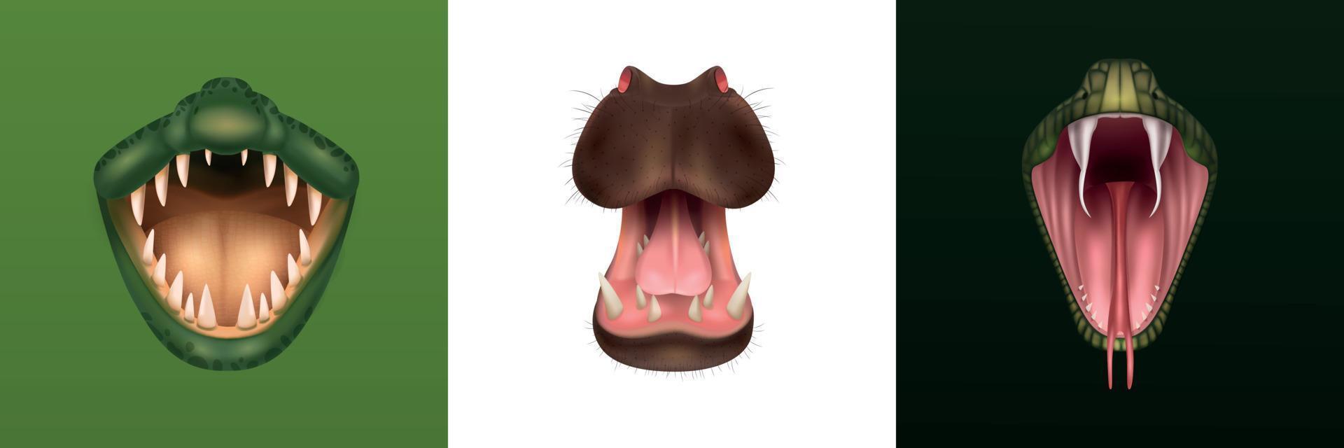 concept de conception de bouche d'animal vecteur