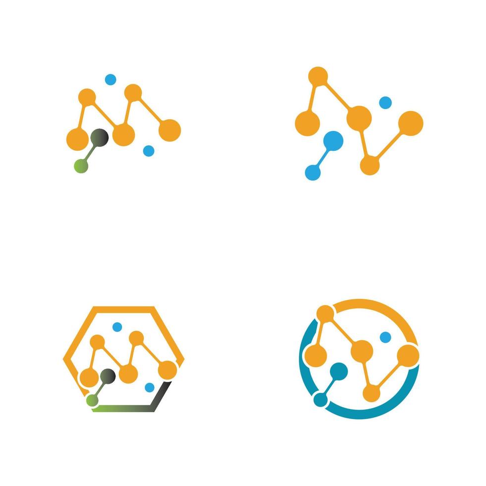 conception d'illustration vectorielle de molécule vecteur