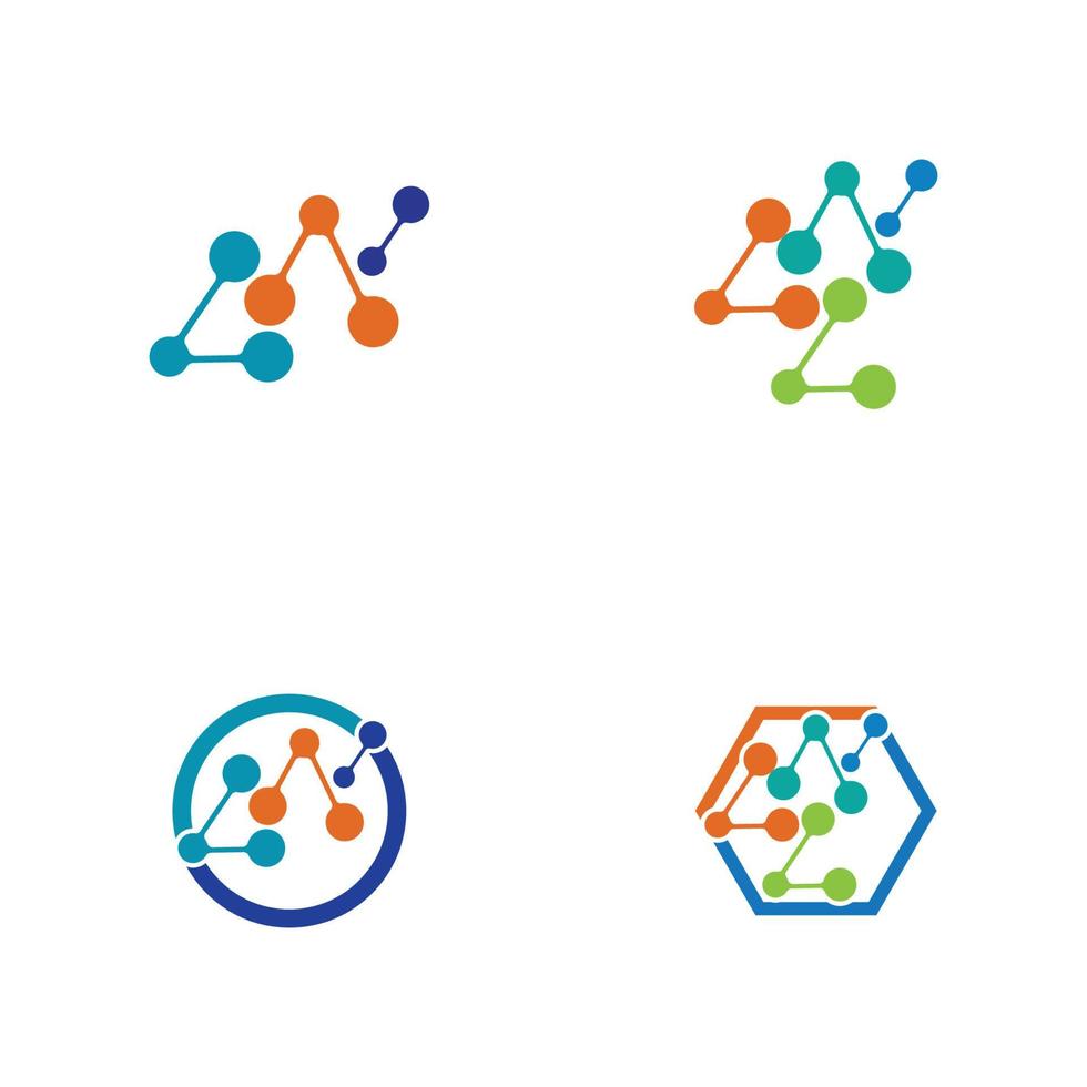 conception d'illustration vectorielle de molécule vecteur