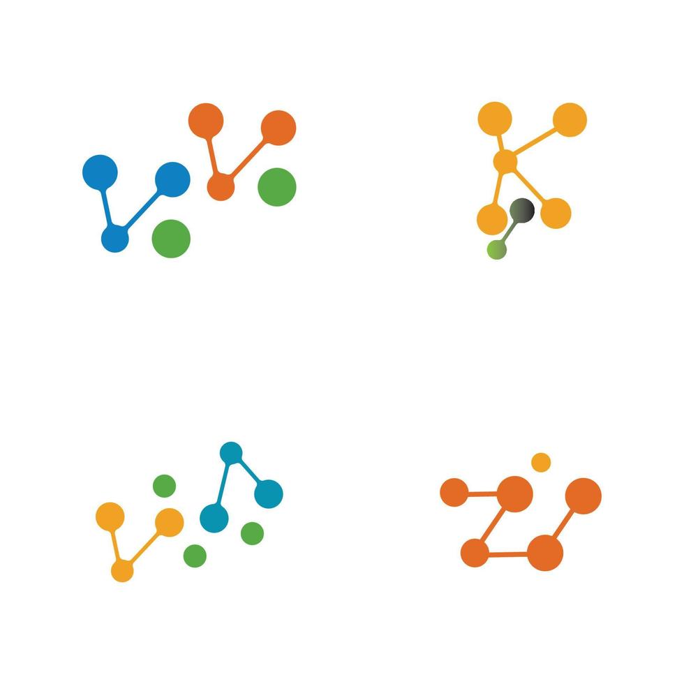 conception d'illustration vectorielle de molécule vecteur