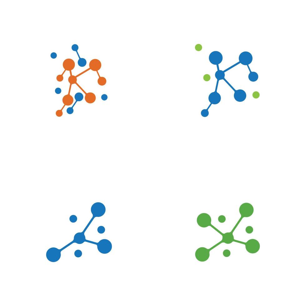 conception d'illustration vectorielle de molécule vecteur