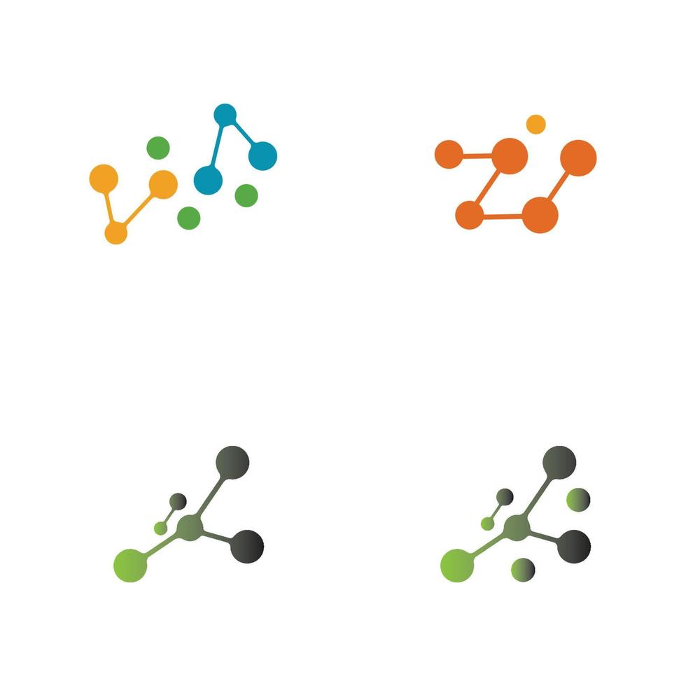 conception d'illustration vectorielle de molécule vecteur