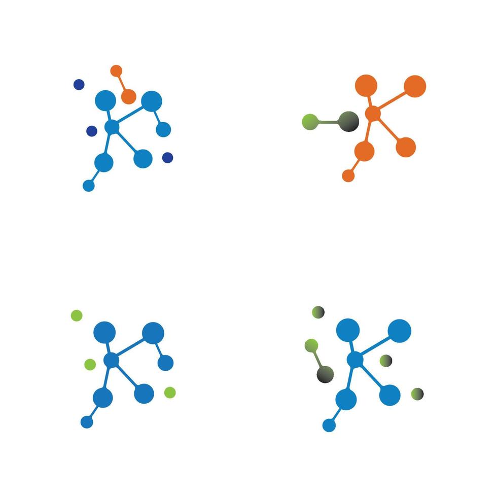 conception d'illustration vectorielle de molécule vecteur