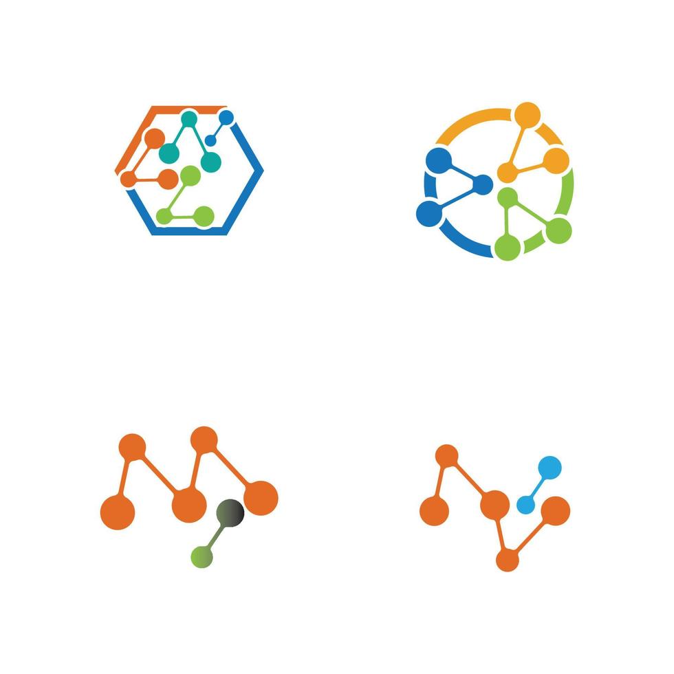 conception d'illustration vectorielle de molécule vecteur