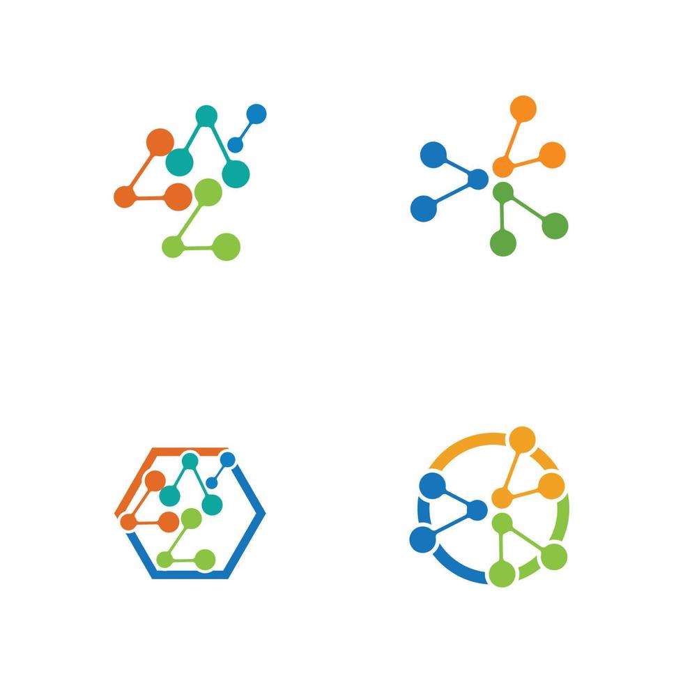 conception d'illustration vectorielle de molécule vecteur