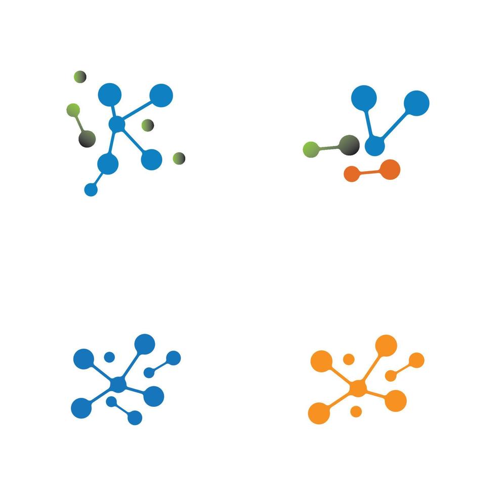 conception d'illustration vectorielle de molécule vecteur