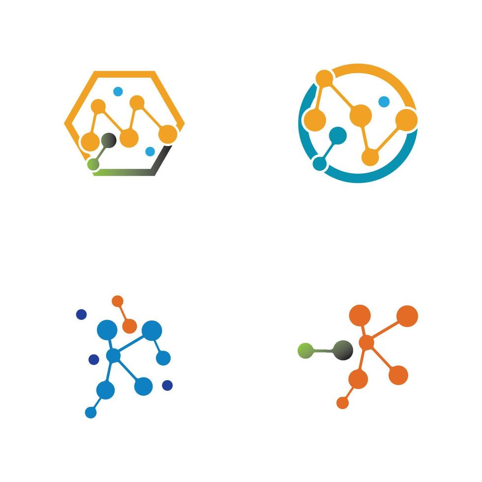 conception d'illustration vectorielle de molécule vecteur