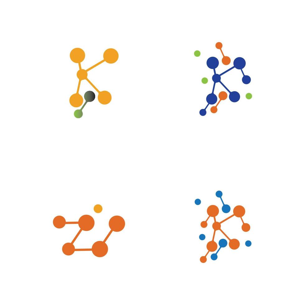 conception d'illustration vectorielle de molécule vecteur