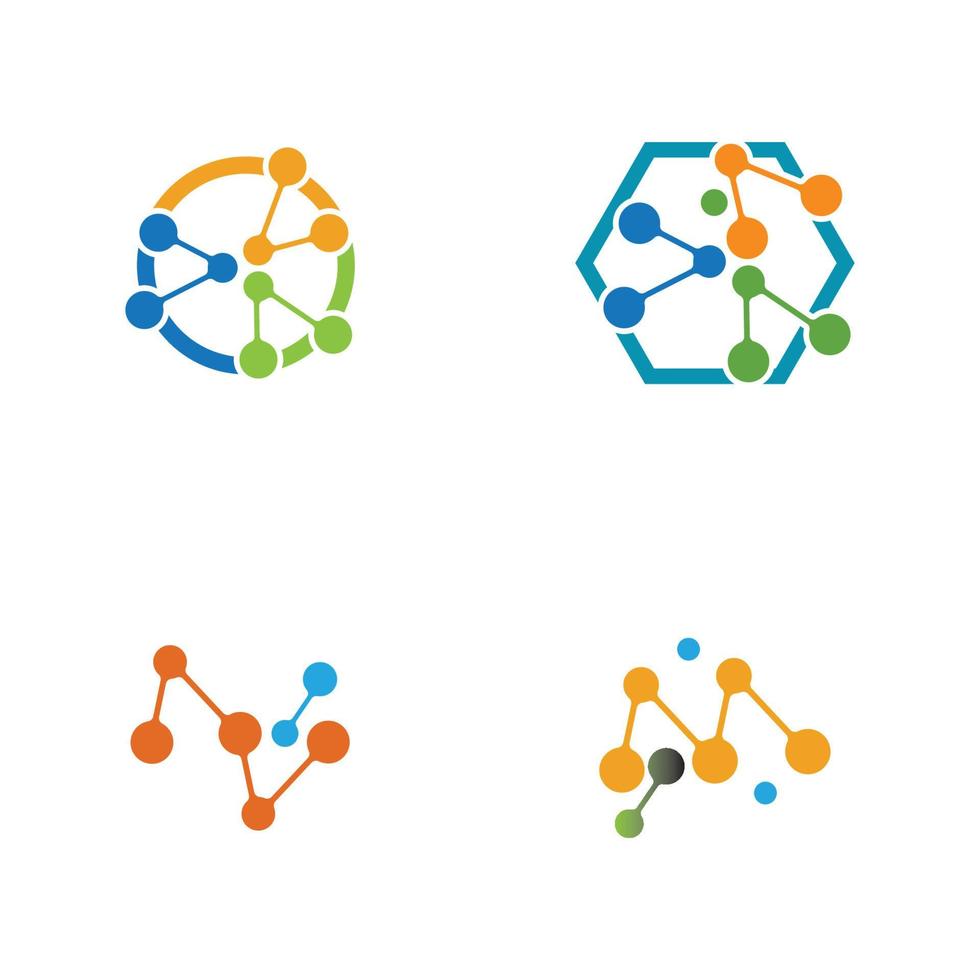 conception d'illustration vectorielle de molécule vecteur