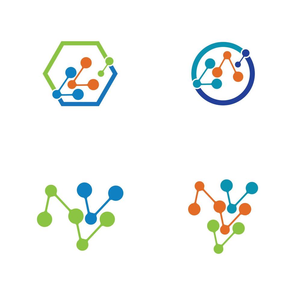 conception d'illustration vectorielle de molécule vecteur