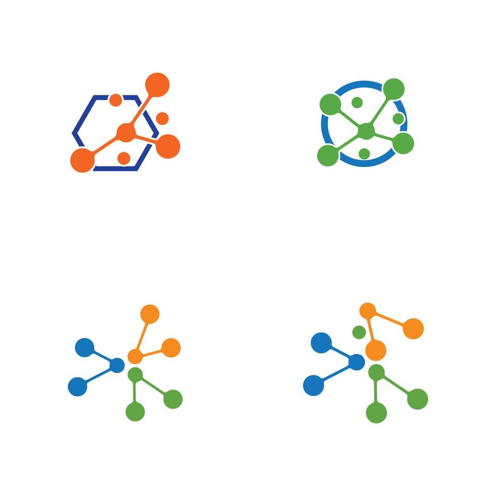 conception d'illustration vectorielle de molécule vecteur