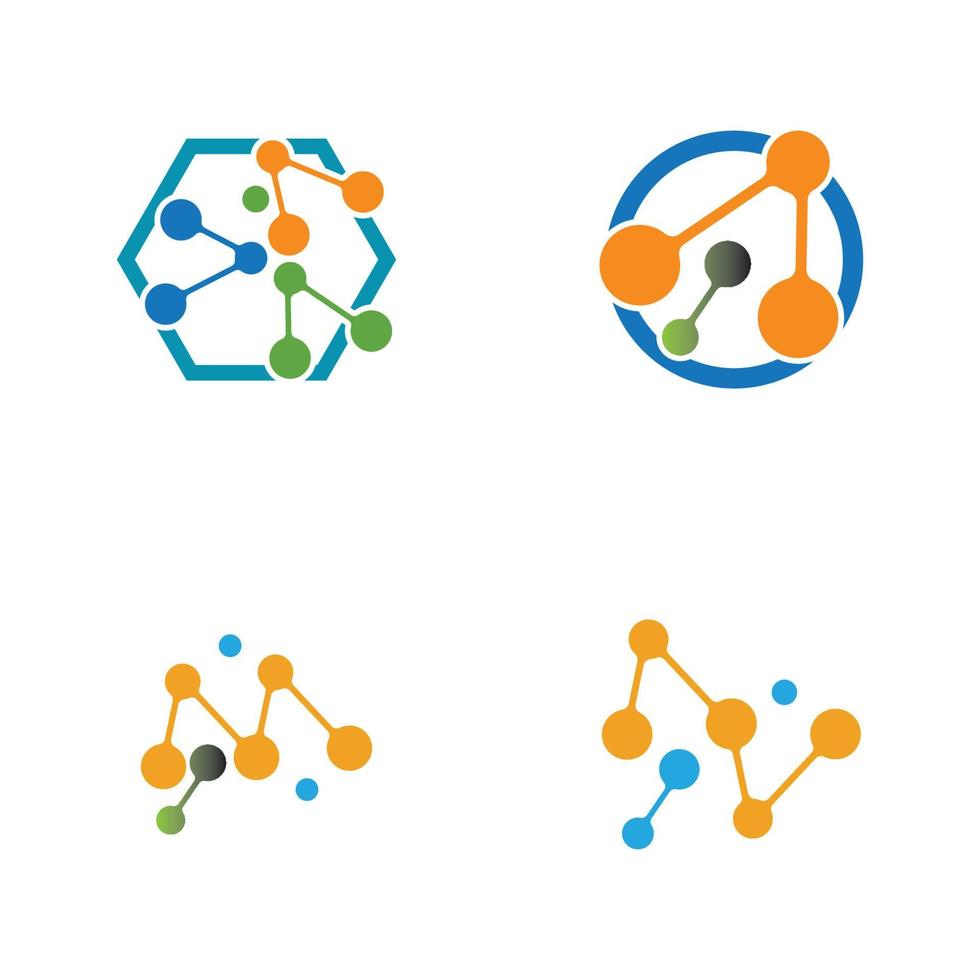 conception d'illustration vectorielle de molécule vecteur