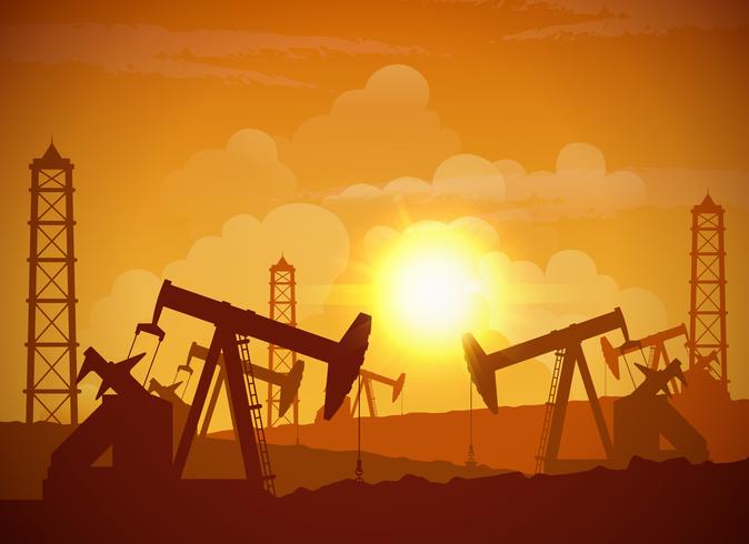 Affiche OilField vecteur