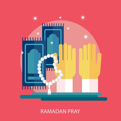 Ramadhan Pray Conceptuel illustration Design vecteur