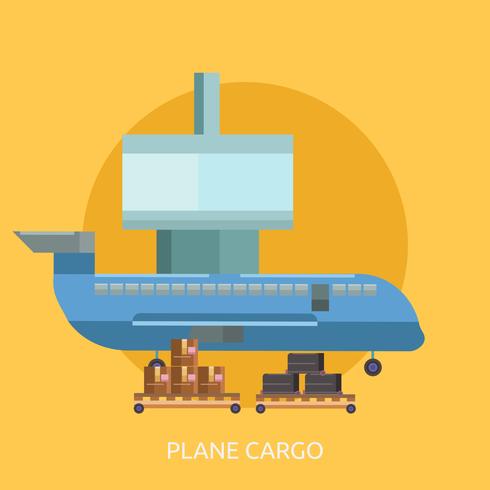 Avion Cargo Conceptuel illustration Design vecteur