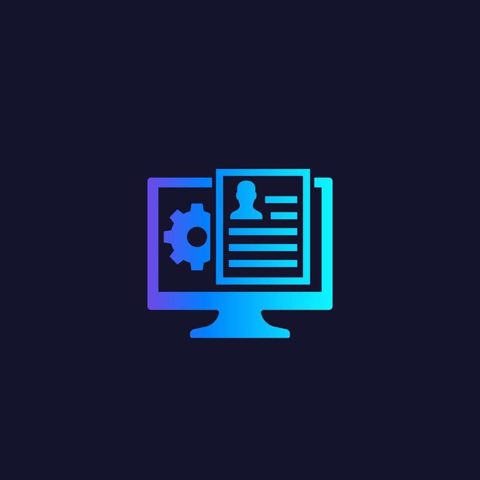 icône de vecteur de logiciel de ressources humaines