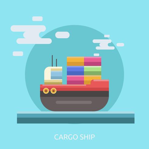 Navire cargo Conceptuel illustration Design vecteur