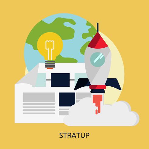 Startup Illustration conceptuelle Design vecteur