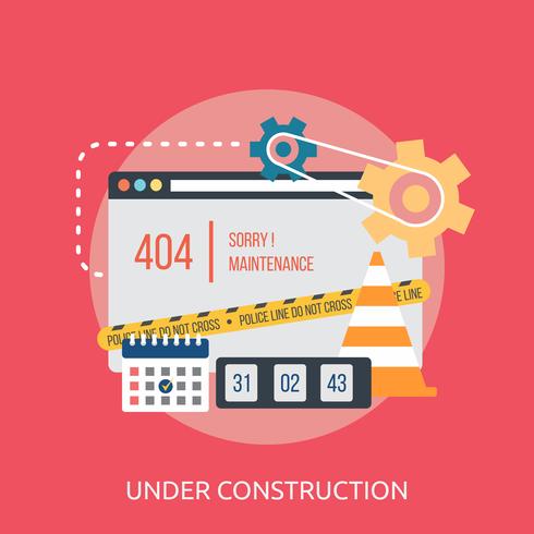 Under Construction Illustration conceptuelle Design vecteur